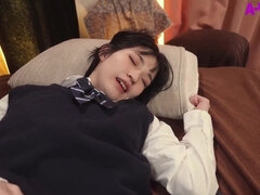 18, Amatør, Asiater, Kukk suging, Synsvinkel, Tenåring, Pupper, Uniform