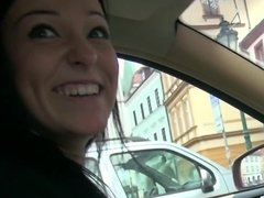 Random amateur girl takes cash to suck cock in the car