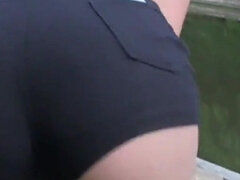 Amatør, Store pupper, Hunn, Blotting, Utendørs, Pissing, Fitte, Pupper