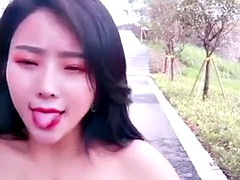Amateur, Asiatique, Masturbation, De plein air, Softcore, Solo, Webcam