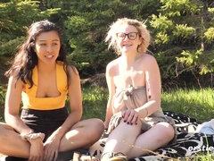 Hot PAWG Babes Have Lesbian Sex Outside - outdoor lesbian pussy licking