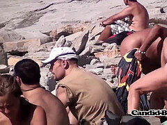 nude first-timer Females Spied  By Hidden Camera At The Beach