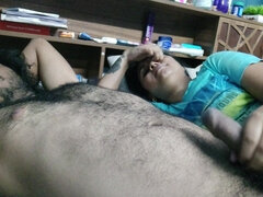 Mallu Couple Hot Romance with Hand Job, Vaishnavy Doing Hand Job with Sharun Raj Cock, Mallu Girl Loves to Do Hand Job