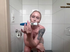 Amatoriale, Bionda, Femmina, Tedesca amatoriale, Incinta, Solo, Toilette