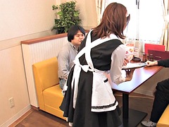 アジア人, フェラチオ, フェティッシュ, 毛深い, 日本人, メイド, 三人