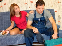 Bionda, Pompino, Trio uomo uomo donna, Russa, Rasata, Ragazza, Terzetto