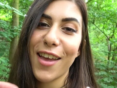 Anya Krey gives head and gets banged in the woods