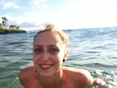 Amatorka, Tyłek, Plaża, Bikini, Dziewczyna, Włochaty, Punkt widzenia, Chudy