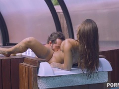 Culo, Morena, Corridas, Corridas faciales, Coño, Afeitado, Tatuaje, Tetas