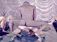 항문, 갱뱅, 그룹, 하드코어, 힐, 다른 인종간의, 야외의, 빨간 머리