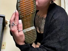 Amatør, Babe, Støvletter, Føtter, Fetisj, Fotfetisj, Massasje, Alene