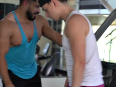 Public gym sex with straight jock