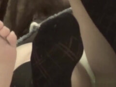 Asiatique, Cul, Beauté, Queue, Talons, Japonaise, Mamelons, Sous la jupe