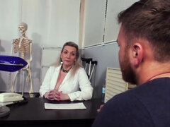 Doctor makes patient fuck her in the office