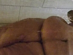 Amatør, Bad, Stor svart kvinne, Svart, Skittensnakk, Dusj