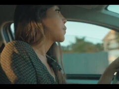 アジア人, 車, 指いじり, Hd, ラティーナ, オナニー, オマンコ, ストリップ