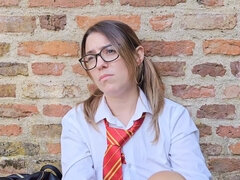 Británico, Gafas, Pov, Colegiala, Falda, Nalgadas, Estudiante, Uniforme