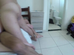 18 jaar, Enthousiasteling, Grote kont, Pijpbeurt, Kwartet, Latijnse vrouw, Klein, Tieten likken