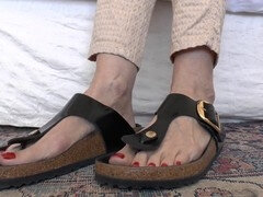 아마추어, 유럽인, 발, 독일인, 나이든, 밀프, 혼자, 스판덱스