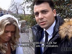 Brazen guy fucks another mans bride as the only way to delay debt