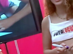 Monica Ledesma: Monica Ledesma with Torbe at the Barcelona Cine Erotico Festival in 2006