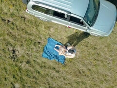 Amateur Babe Drone Caught Nailed In Nature