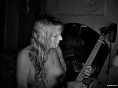 Lizzy Yum BEHIND THE SCENES October 2023 RETRO SHEMALE guitars, nipples and tits