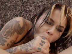 Tatted whore Genevieve Sinn rough sex action