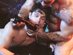 アナル, デカチン, ゲイ, スパンキング