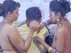 Two Indian Busty Girl Share One Small Dick - South Asian threesome