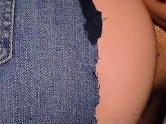 18, 素人, お尻, デカ尻, デカチン, イく瞬間, ジーンズ, ティーン
