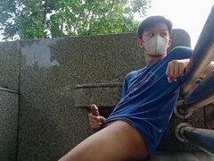 Amateur, Asiatique, Tir de sperme, Branlette thaïlandaise, Fait maison, Masturbation, De plein air, Solo