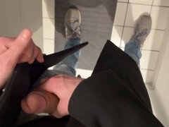 Public pov, risky blowjob, public cum swallow