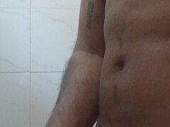 Amateur, Cuarto de baño, Gay, Pajear, Indio, Solo