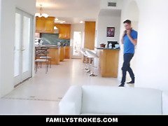 Familystrokes - hot step-mom seduces and fucks young step-son