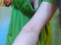 Enthousiasteling, Grote kont, Bruinharig, Jurk, Fetisj, Frans, Hd, Pissen