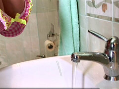 Koupelna, Bbw, Brunetka, Indické, Masturbace, Sprcha, Sólo, Hračky