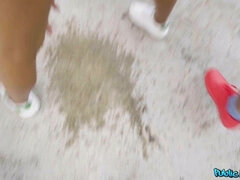 Noire, Sucer une bite, Cuir, Seins naturels, Pov, Avaler, Tatouage, String