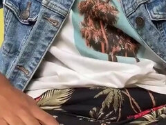 Enthousiasteling, Anaal, Arabisch, Sperma shot, Masturbatie, Buiten, Alleen