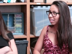 Shoplifting 18-19 year-old chicks jizzed