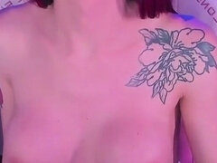 Duże cycki, Masturbacja, Drobna, Shemale, Solo, Tatuaż, Kamerka internetowa