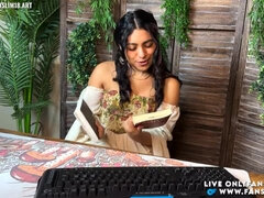 Indian Cutie Grateful For Books - Indian