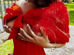 Culo grosso, Grande cazzo, Brunetta, Tettona, Schizzo di sborra, Tette naturali, All'aperto, Tette