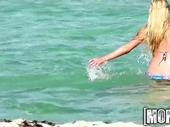 Strand, Mooi, Blond, Hd, Orgie, Buiten, Gezichtspunt, Tieten likken