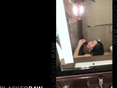 BLACKEDRAW Filmed the Moment she got Addicted to BIG BLACK COCK - Alina lopez