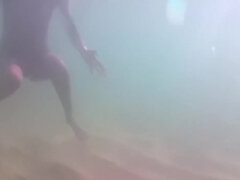 Playa, Hembra, Desnudo, Nudista, Público, Realidad, Solo, Bajo el agua