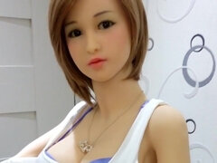 Real life sex doll brunette beauty with big tits