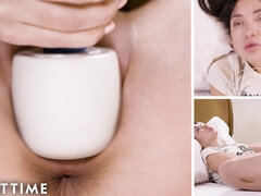 Hablar sucio, Peludo, Masturbación, Pequeña, Coño, Solo, Tetas