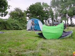 Chica, Erótico, Al aire libre, Trio
