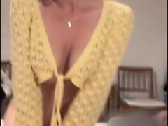 Blondine, Spermaladung, Schwanz, Wichsen, Masturbation, Öffentlich, Spanner